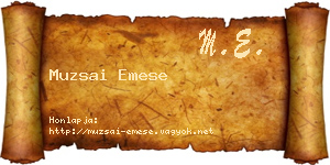 Muzsai Emese névjegykártya